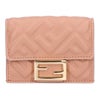 フェンディ FENDI 折財布 三つ折り財布 BAGUETTE バゲット 8M0395 AAJD F1SK3 EMBOSSED BALLET ROSE+SOFT GOLD FFモチーフ マイクロ 【お取り寄せ】