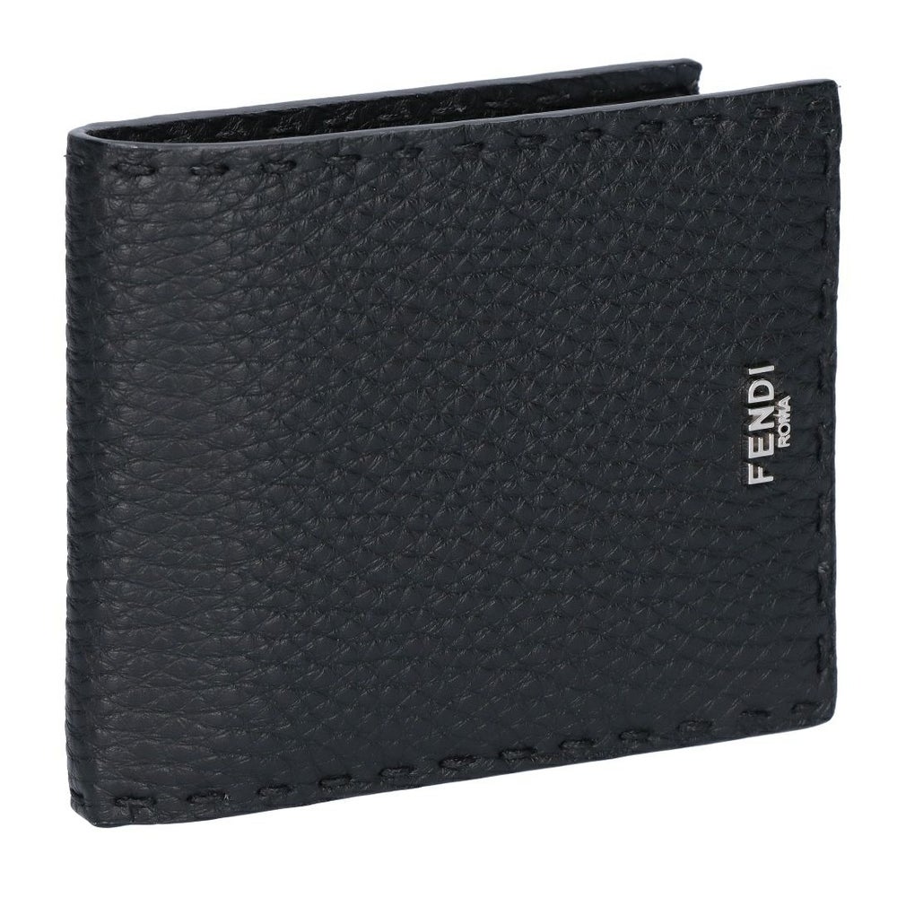フェンディ FENDI メンズ 折財布 ニつ折り財布 小銭入れ付き SELLERIA セレりア 7M0194 AP3B F0GXN BLACK+PALLADIUM 【お取り寄せ】