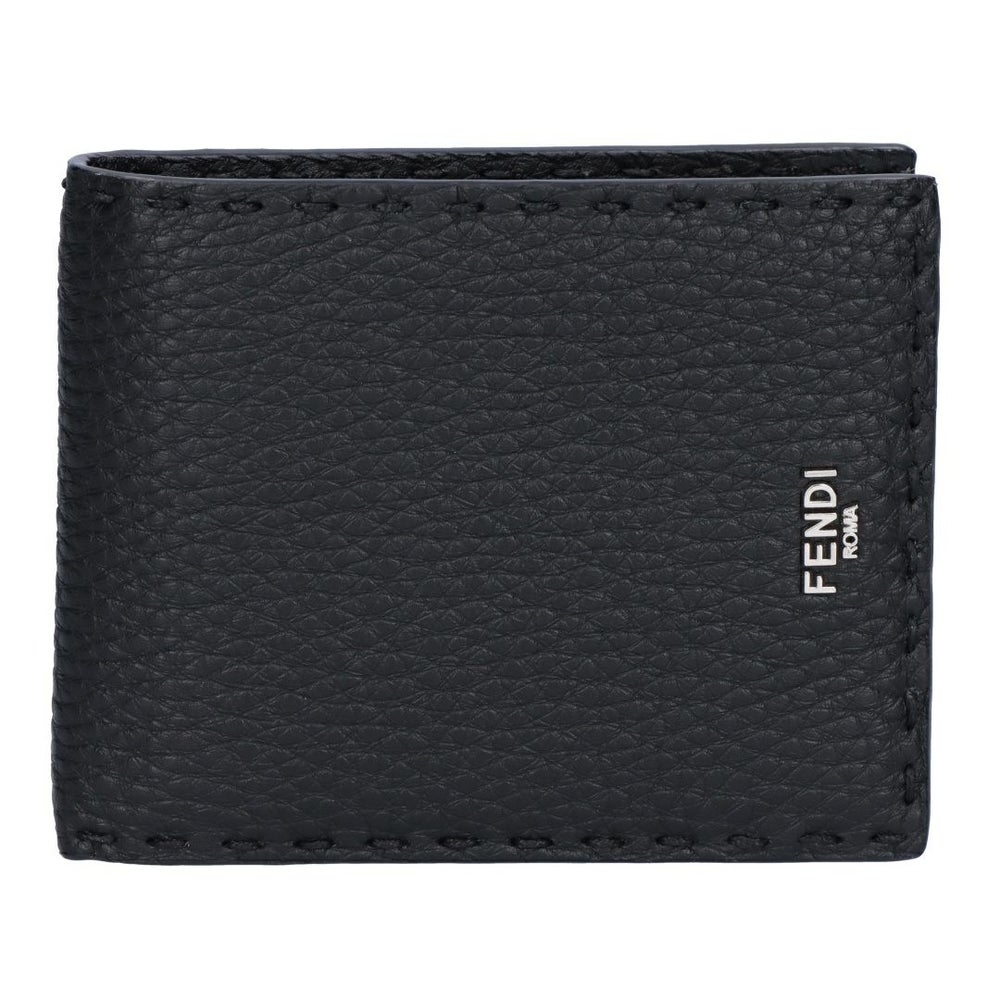 フェンディ FENDI メンズ 折財布 ニつ折り財布 小銭入れ付き SELLERIA セレりア 7M0194 AP3B F0GXN BLACK+PALLADIUM 【お取り寄せ】