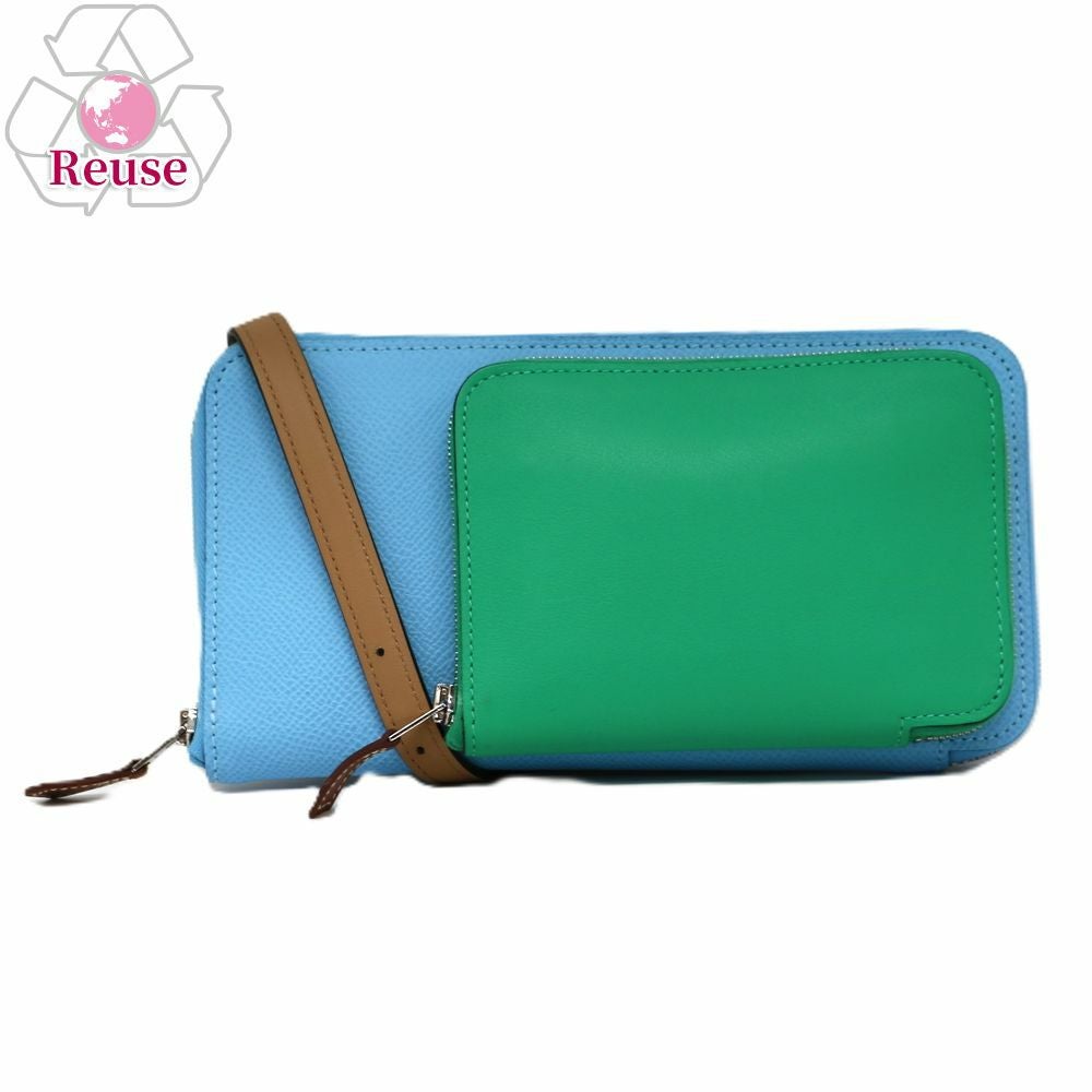 【リユース品】 エルメス HERMES バッグ ショルダーバッグ ヌーヴォートゥーゴー ライトブルー系/グリーン系/シルバー金具 【お取り寄せ】