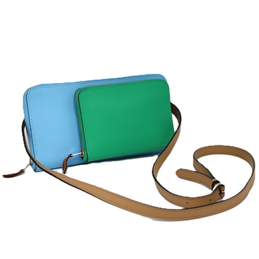 【リユース品】 エルメス HERMES バッグ ショルダーバッグ ヌーヴォートゥーゴー ライトブルー系/グリーン系/シルバー金具 【お取り寄せ】