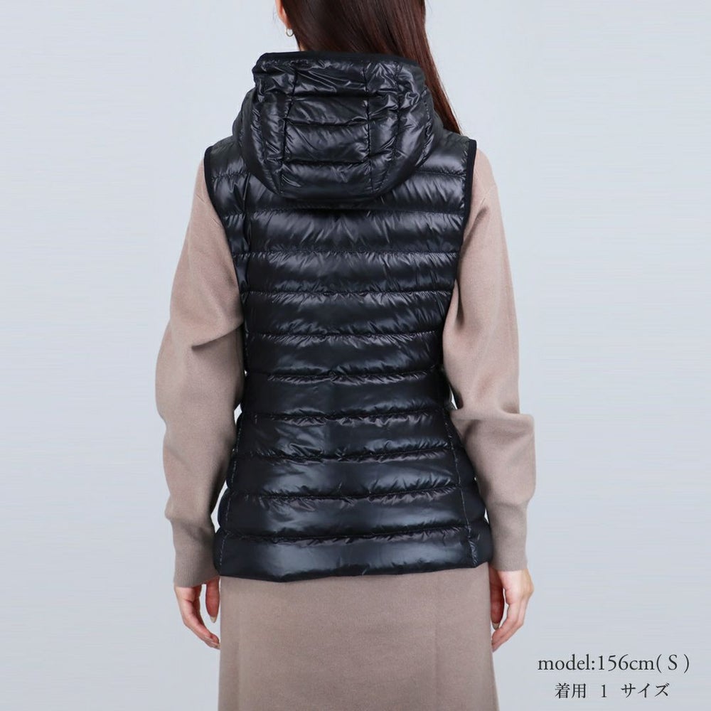 モンクレール MONCLER レディース ダウンベスト ジレ GLYGOS 1A000 75 595ZZ 999 BLACK 【お取り寄せ】