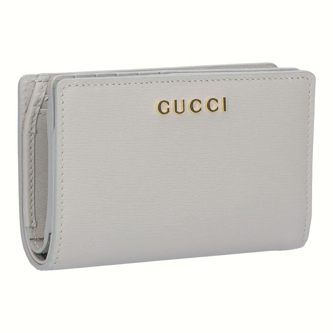 GUCCI グレー レザー 二つ折り財布 グッチ GUCCI 折財布 二つ折り 772639 0OP0N 1000【お取り寄せ