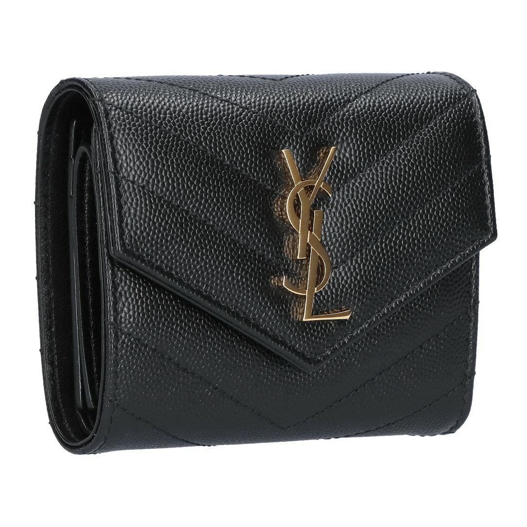 SAINT LAURENT PARIS 三つ折り ミニ財布 MONOGRAMME SAINT LAURENT サンローラン パリ PARIS 財布 レディース 三つ折り財布