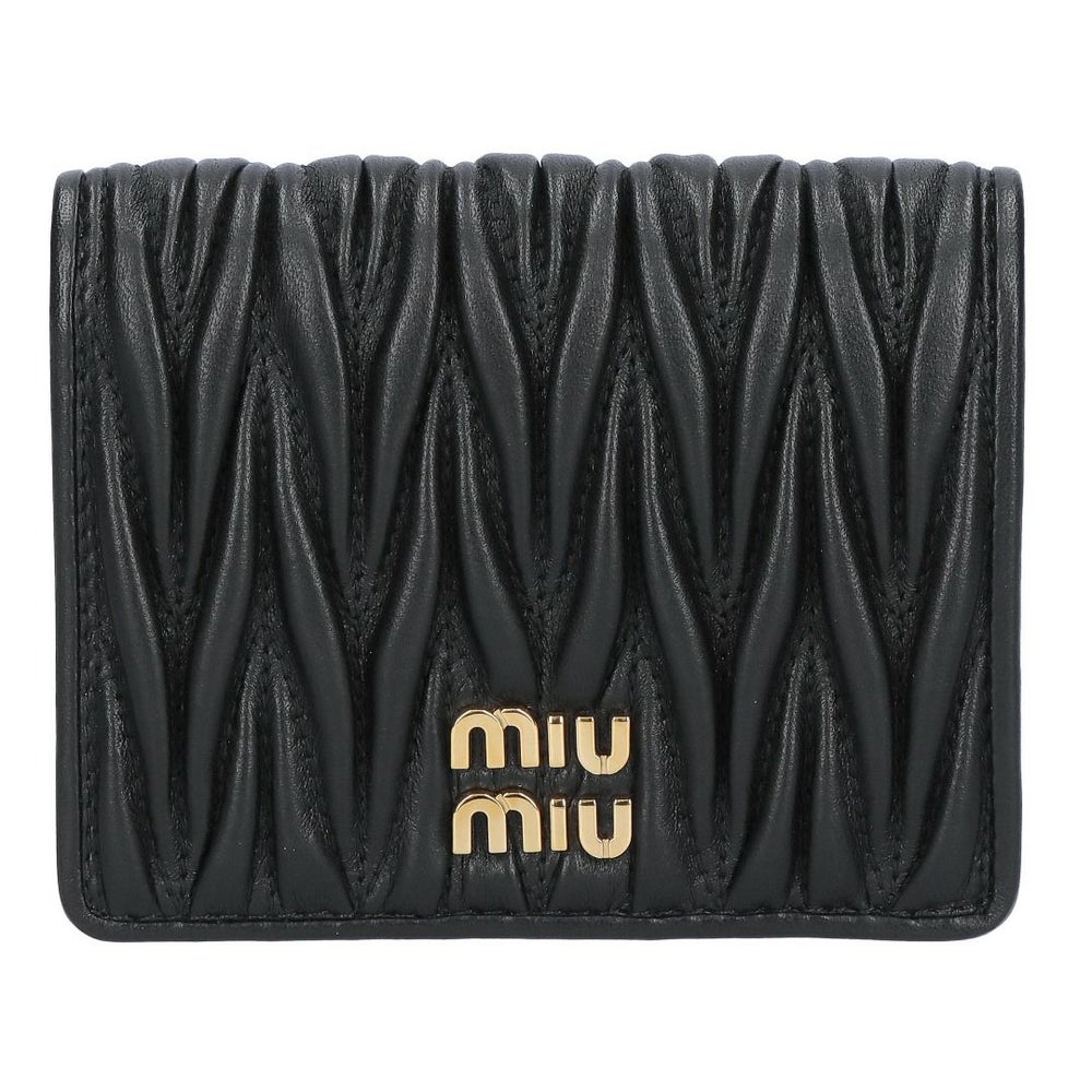 ミュウミュウ MIUMIU 折財布 二つ折り財布 MATELASSE マトラッセ マテラッセ 5MV204 AFPP F0002 NERO 【お取り寄せ】