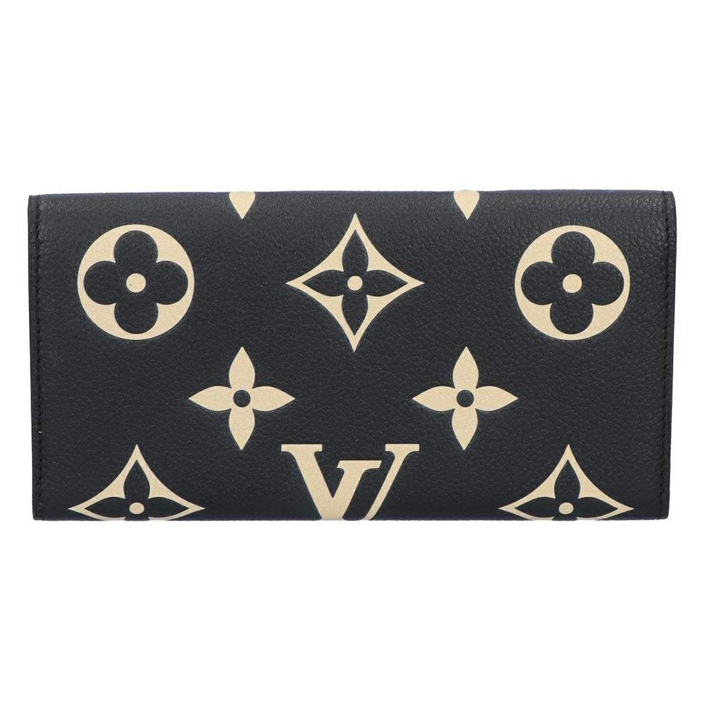 ルイヴィトン LOUIS VUITTON 長財布 アンプラント M83138 ブラック ベージュ ポルトフォイユ･エミリー