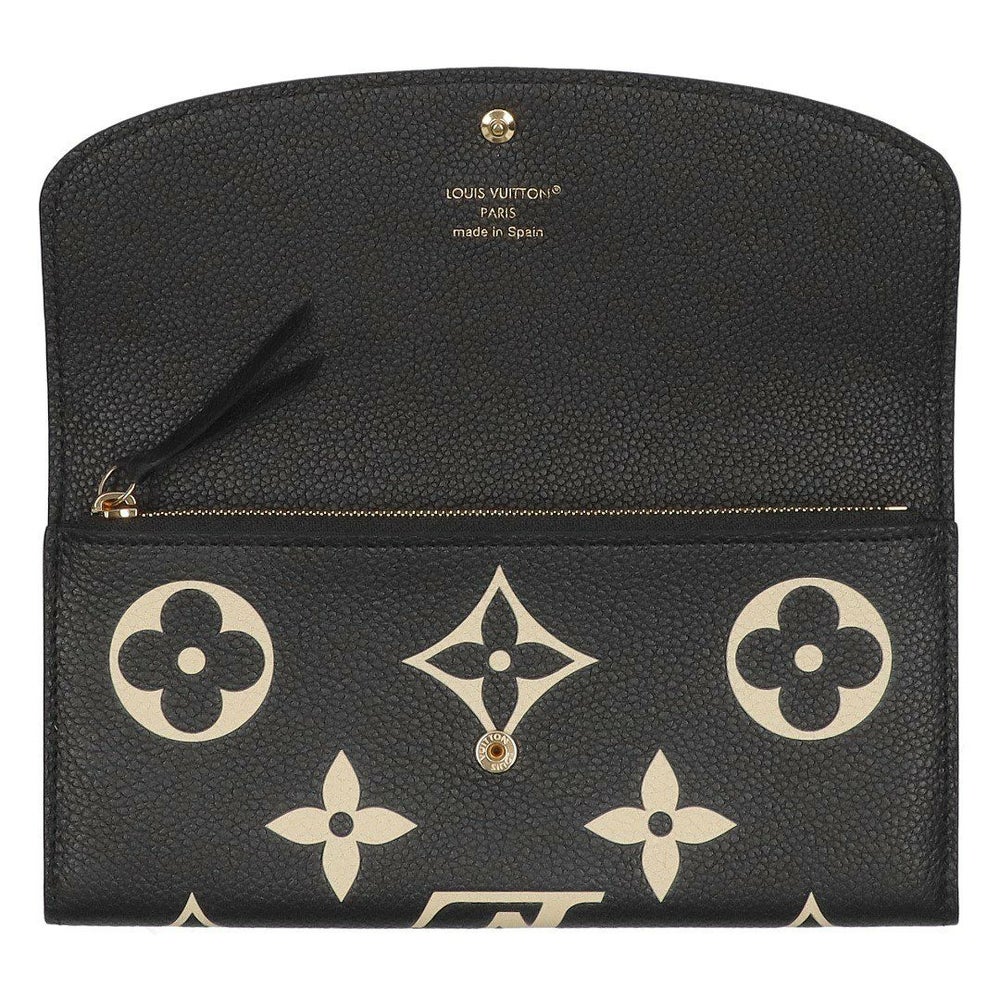 ルイヴィトン LOUIS VUITTON 長財布 アンプラント M83138 ブラック ベージュ ポルトフォイユ･エミリー
