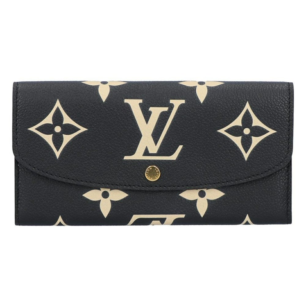 ルイヴィトン LOUIS VUITTON 長財布 アンプラント M83138 ブラック ベージュ ポルトフォイユ･エミリー