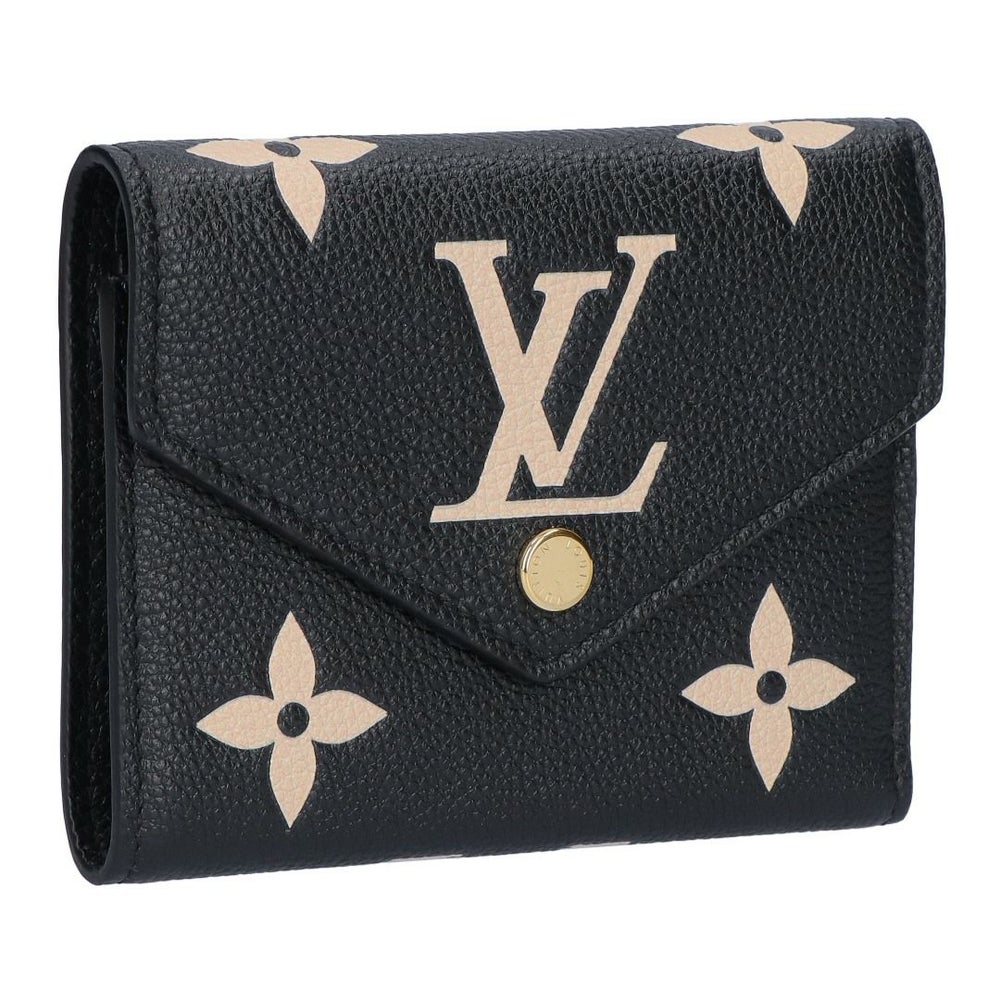 ルイヴィトン LOUIS VUITTON 折財布 三つ折り財布 アンプラント M80968 ブラック ベージュ ポルトフォイユ･ヴィクトリーヌ