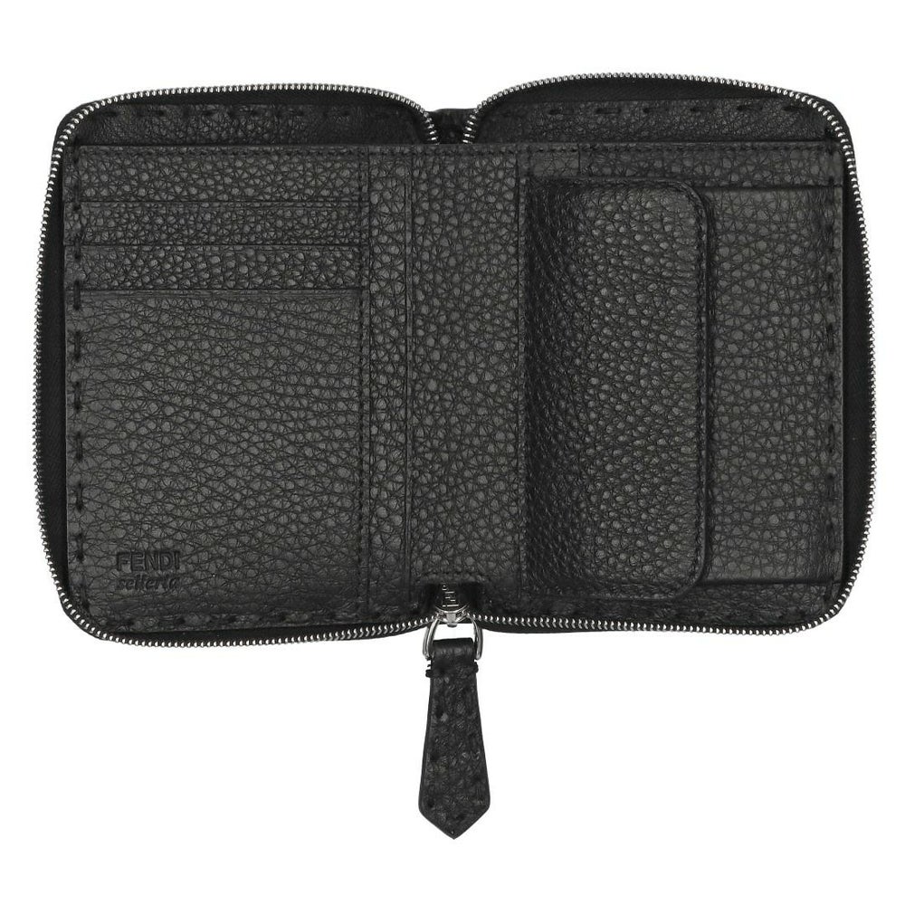 フェンディ FENDI 折財布 二つ折り財布 SELLERIA セレリア 7M0374 AP3B F0GXN BLACK+PALLADIUM 【お取り寄せ】