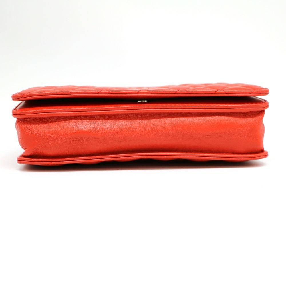 【リユース品】 シャネル CHANEL バッグ ショルダーバッグ マトラッセチェーンウォレット レッド/シルバー金具 【お取り寄せ】