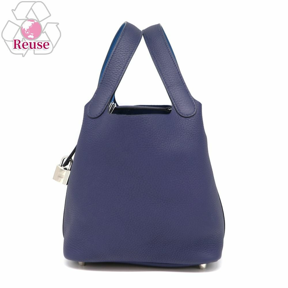 【リユース品】 エルメス HERMES バッグ ハンドバッグ ピコタンロック PM ブルーアンクル/シルバー金具 【お取り寄せ】