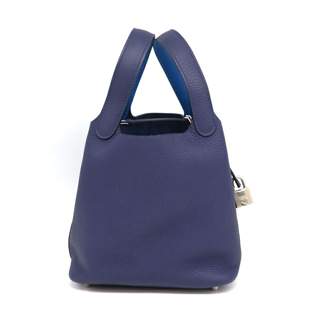 【リユース品】 エルメス HERMES バッグ ハンドバッグ ピコタンロック PM ブルーアンクル/シルバー金具 【お取り寄せ】