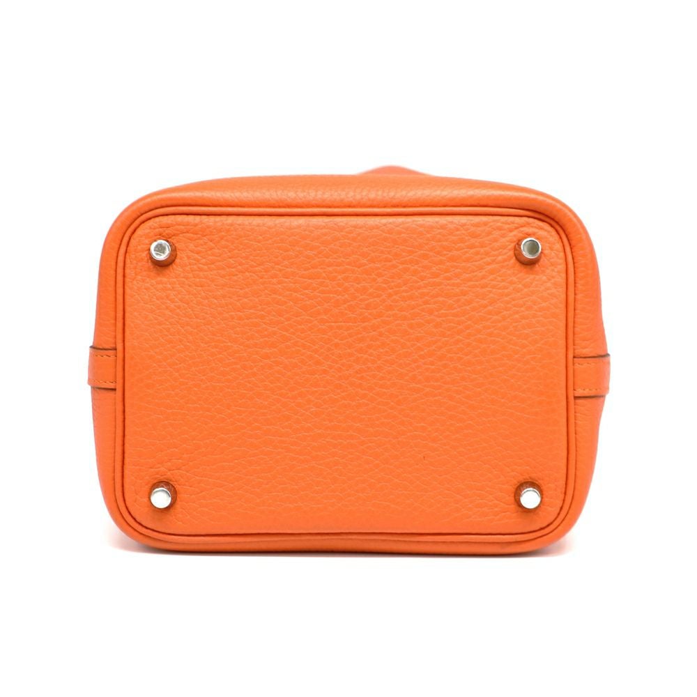 【リユース品】 エルメス HERMES バッグ ハンドバッグ ピコタンロック PM オレンジ/シルバー金具 【お取り寄せ】