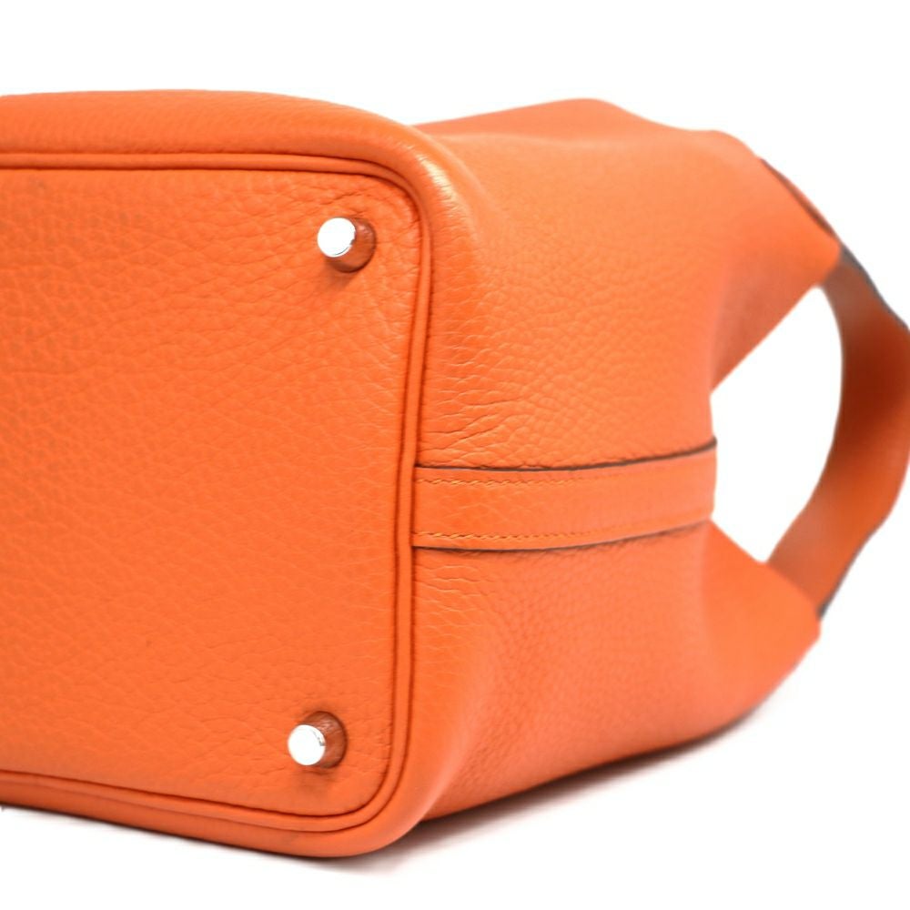 【リユース品】 エルメス HERMES バッグ ハンドバッグ ピコタンロック PM オレンジ/シルバー金具 【お取り寄せ】
