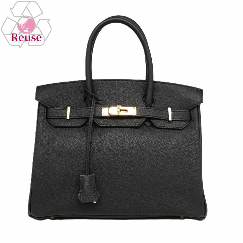 【リユース品】 エルメス HERMES バッグ ハンドバッグ バーキン30 ブラック/ゴールド金具 【お取り寄せ】