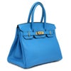 【リユース品】 エルメス HERMES バッグ ハンドバッグ バーキン30 ブルーザンジバル/ゴールド金具 【お取り寄せ】