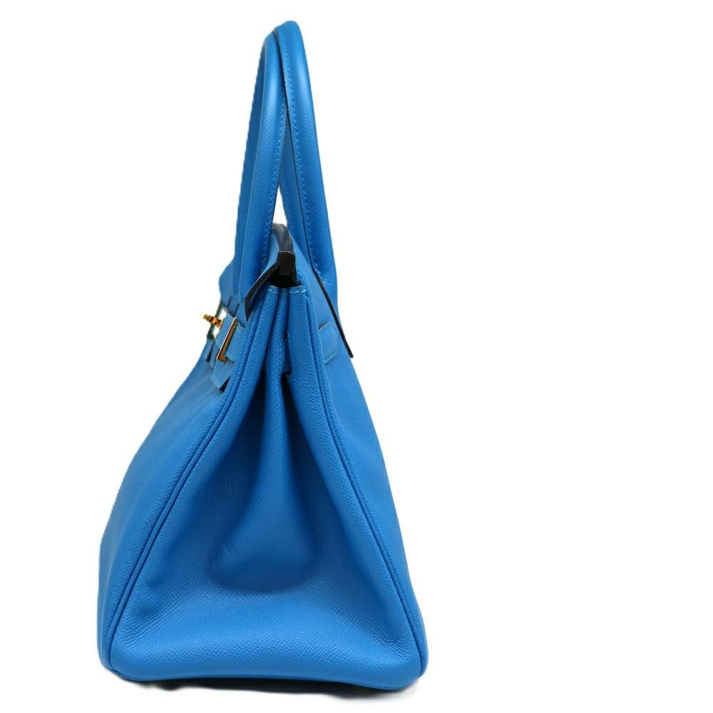 【リユース品】 エルメス HERMES バッグ ハンドバッグ バーキン30 ブルーザンジバル/ゴールド金具 【お取り寄せ】