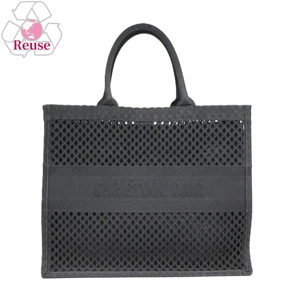 【リユース品】 ディオール DIOR バッグ トートバッグ ブックトート　ミディアム ブラック 【お取り寄せ】