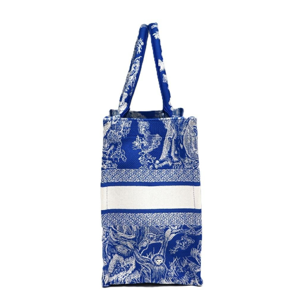 【リユース品】 ディオール DIOR バッグ トートバッグ ブックトート　ミディアム ブルー系 【お取り寄せ】