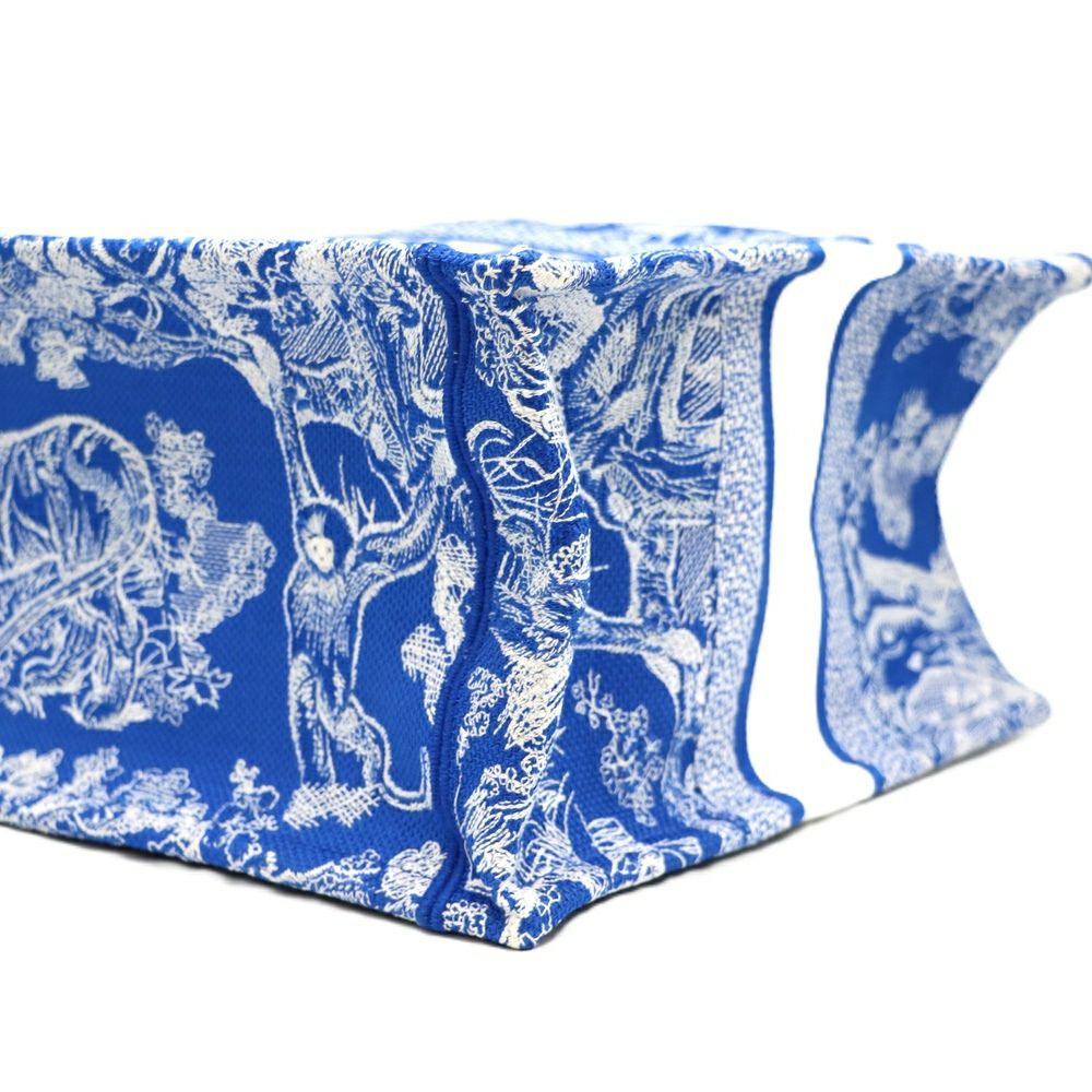 【リユース品】 ディオール DIOR バッグ トートバッグ ブックトート　ミディアム ブルー系 【お取り寄せ】