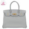 【リユース品】 エルメス HERMES バッグ ハンドバッグ バーキン30 ブルーグラシエ/ゴールド金具 【お取り寄せ】