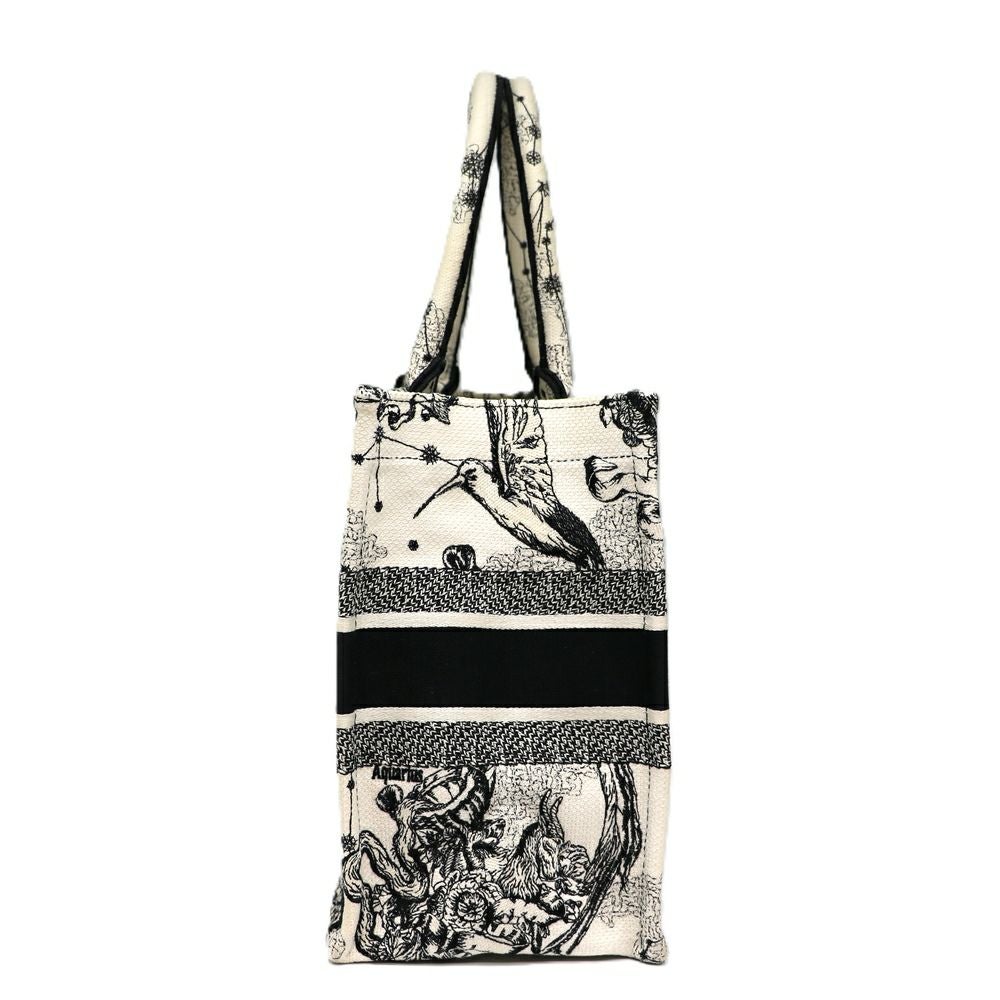 【リユース品】 ディオール DIOR バッグ トートバッグ ブックトート ミディアム ブラック/ホワイト 【お取り寄せ】