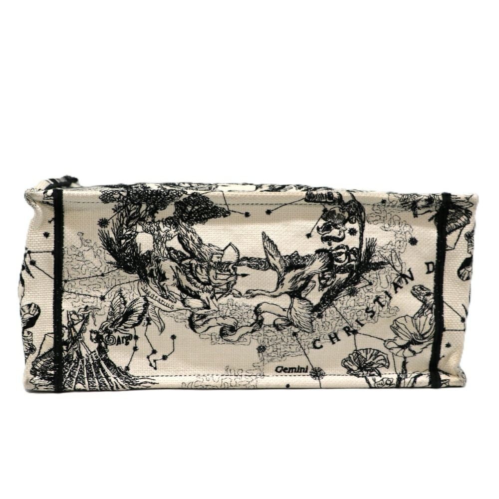 【リユース品】 ディオール DIOR バッグ トートバッグ ブックトート ミディアム ブラック/ホワイト 【お取り寄せ】