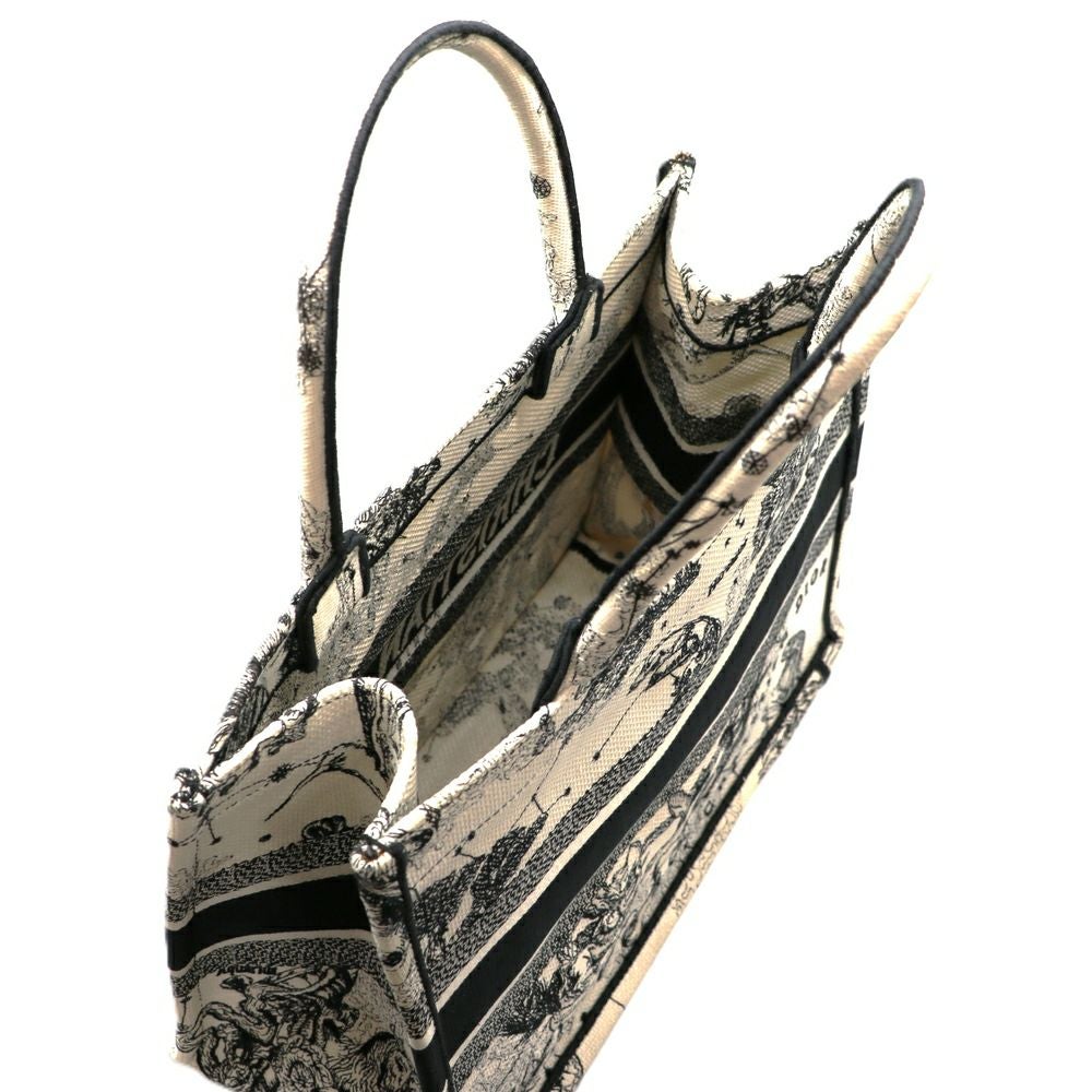 【リユース品】 ディオール DIOR バッグ トートバッグ ブックトート ミディアム ブラック/ホワイト 【お取り寄せ】