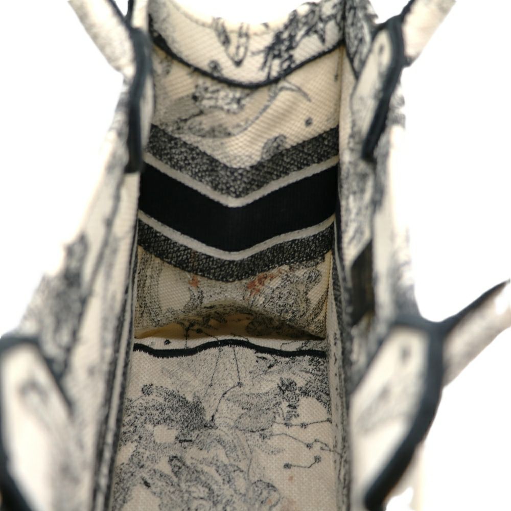 【リユース品】 ディオール DIOR バッグ トートバッグ ブックトート ミディアム ブラック/ホワイト 【お取り寄せ】