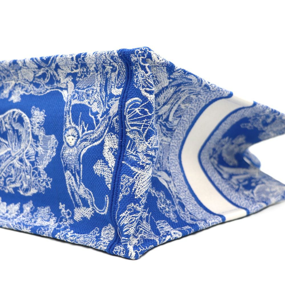 【リユース品】 ディオール DIOR バッグ トートバッグ ブックトート ミディアム ブルー/ホワイト 【お取り寄せ】