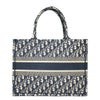 【リユース品】 ディオール DIOR バッグ トートバッグ ブックトート ミディアム ネイビー/ホワイト 【お取り寄せ】