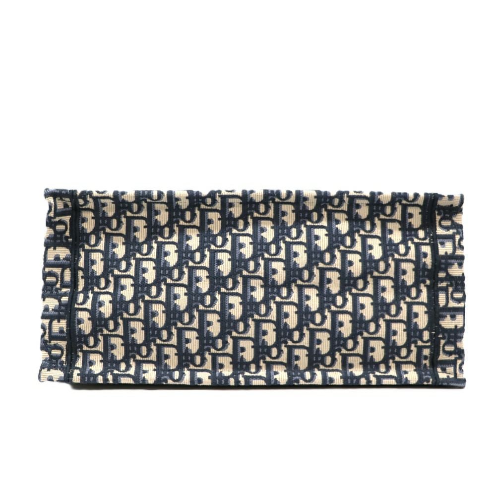 【リユース品】 ディオール DIOR バッグ トートバッグ ブックトート ミディアム ネイビー/ホワイト 【お取り寄せ】