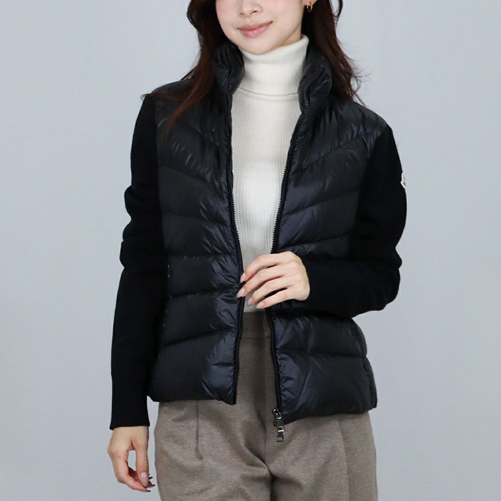 モンクレール MONCLER レディース ダウンジャケット ダウンニット セーター カーディガン 9B000 24 M1131 999 BLACK