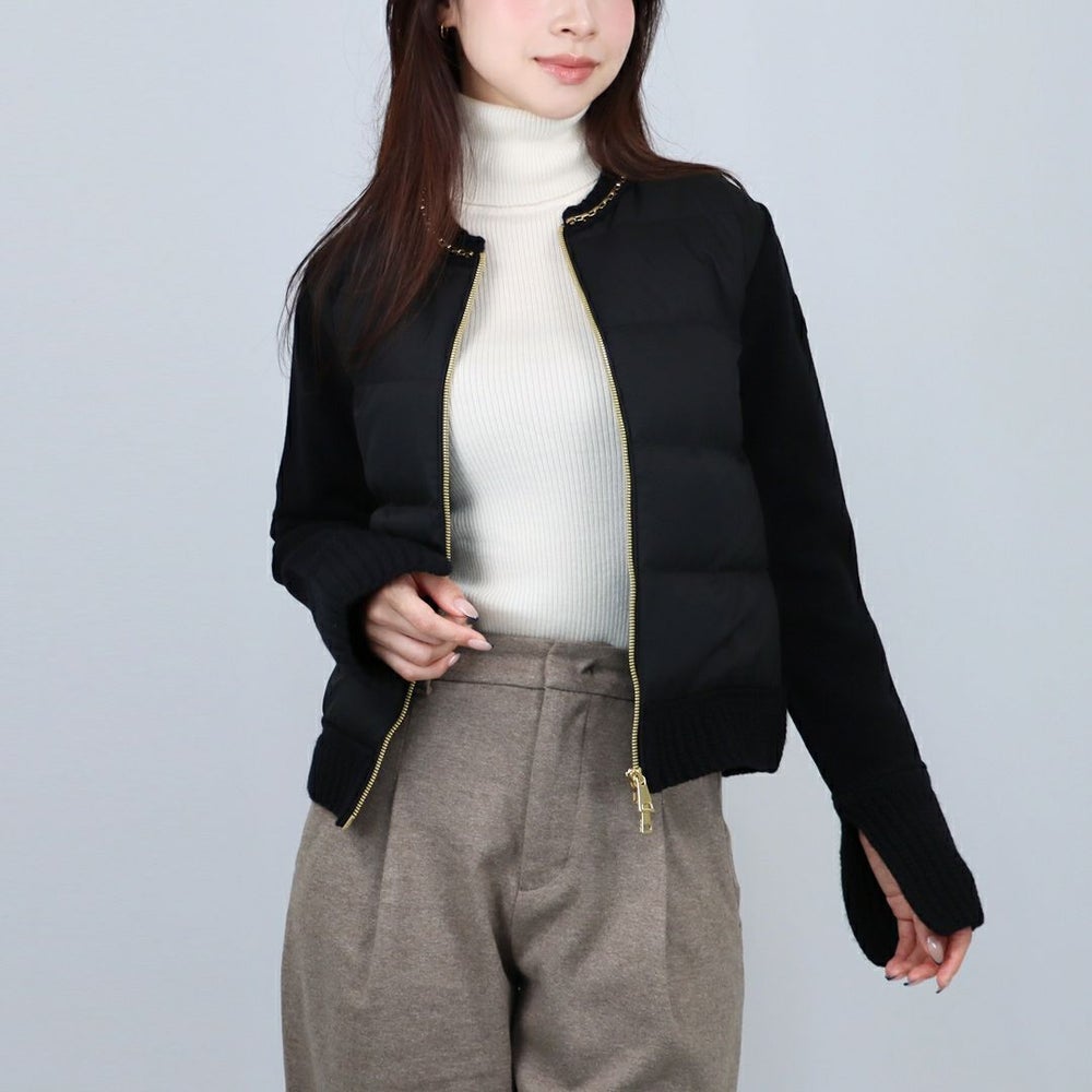 モンクレール MONCLER レディース ニットダウン ダウンカーディガン 9B000 17 M1241 999 BLACK