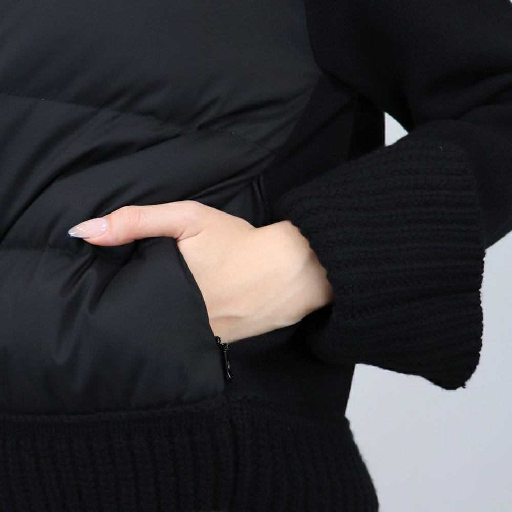 モンクレール MONCLER レディース ニットダウン ダウンカーディガン 9B000 17 M1241 999 BLACK