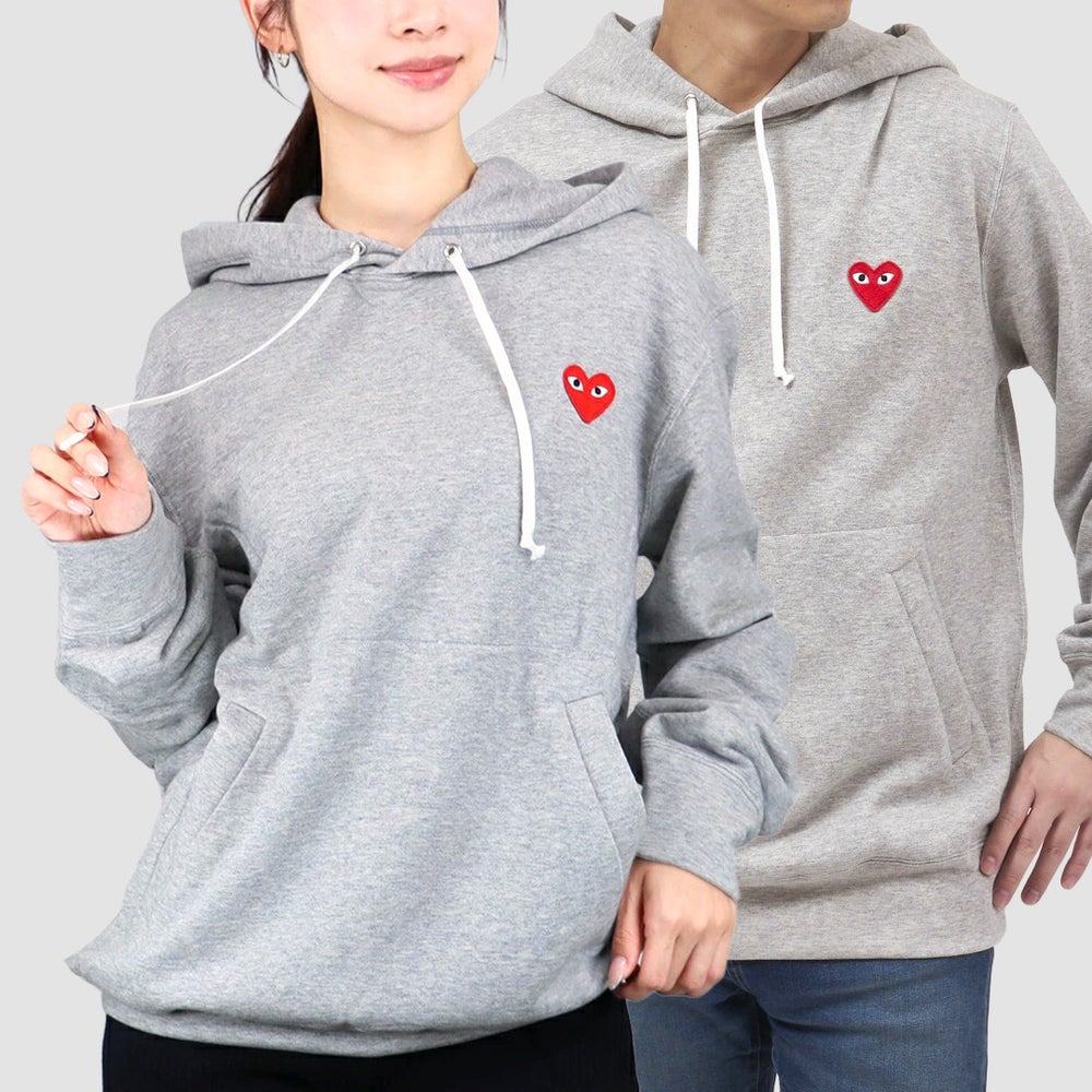 コムデギャルソン COMME DES GARCONS ユニセックス パーカー フーディ スウェット プルオーバー PLAY プレイ T170 SWEATSHIRT RED EMBLEM