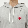 コムデギャルソン COMME DES GARCONS ユニセックス パーカー フーディ スウェット プルオーバー PLAY プレイ T170 SWEATSHIRT RED EMBLEM