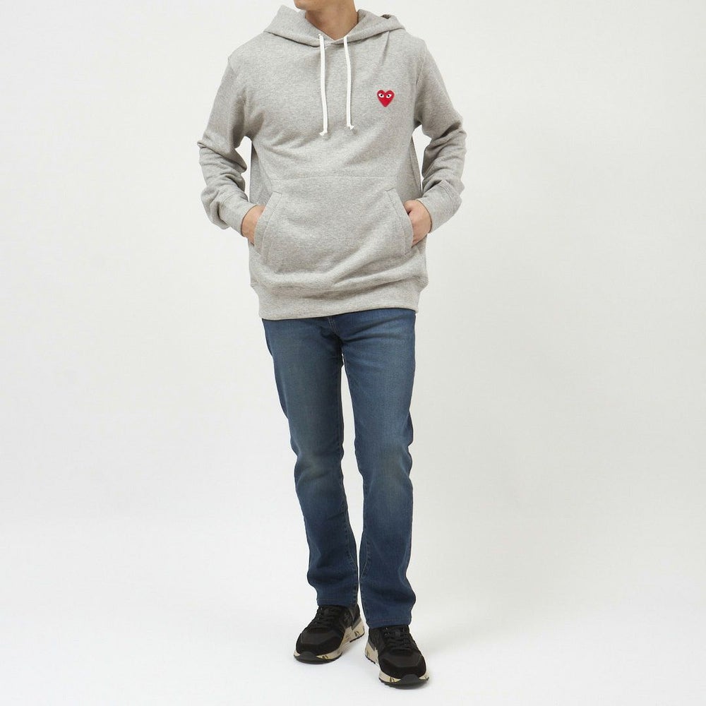 コムデギャルソン COMME DES GARCONS ユニセックス パーカー フーディ スウェット プルオーバー PLAY プレイ T170 SWEATSHIRT RED EMBLEM