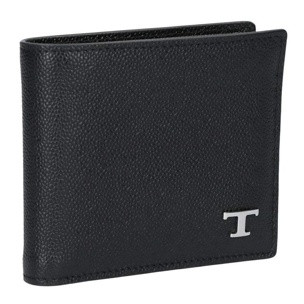 トッズ TODS メンズ 折財布 二つ折り財布 小銭入れ付き Tタイムレス XAMTSYBB300 UGA B999 BLACK レザーウォレット