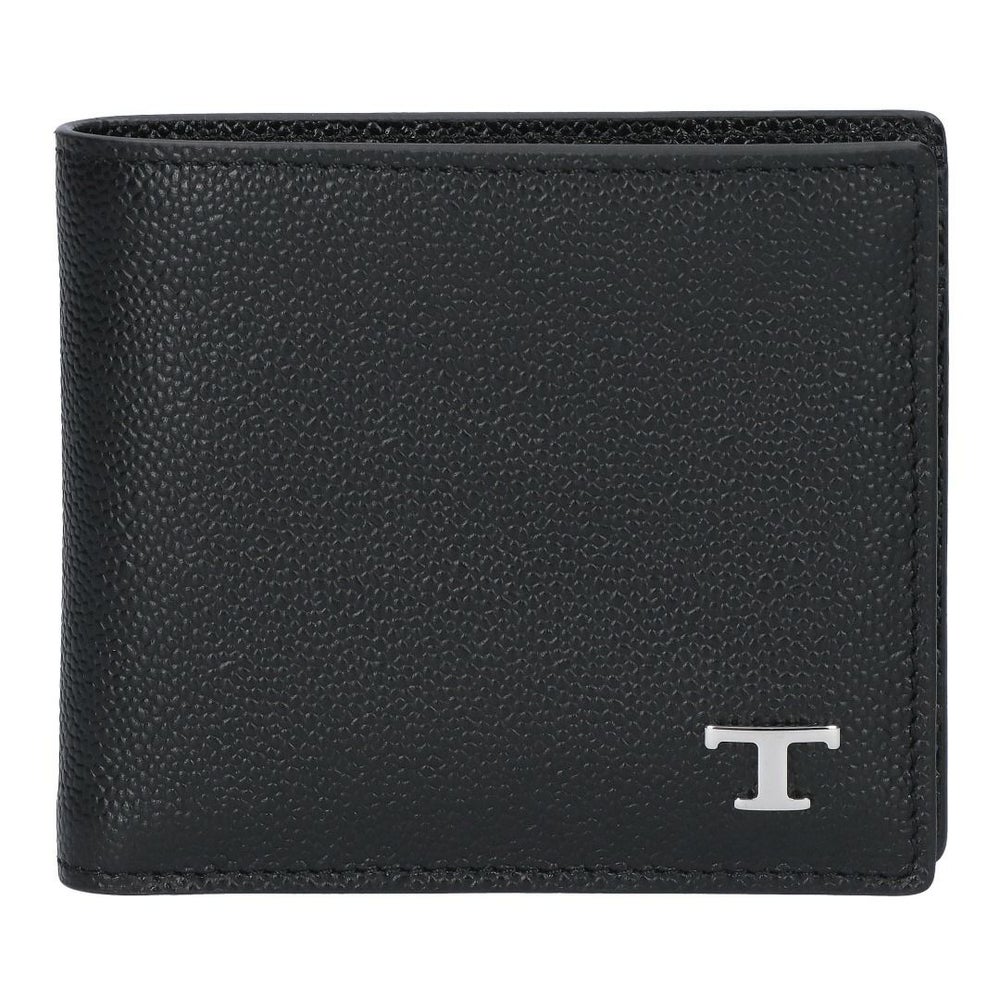 トッズ TODS メンズ 折財布 二つ折り財布 小銭入れ付き Tタイムレス XAMTSYBB300 UGA B999 BLACK レザーウォレット