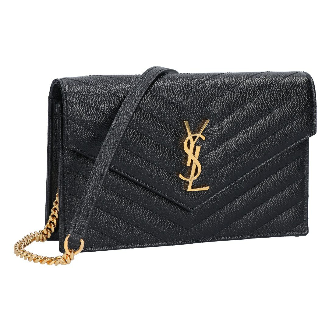 SAINT LAURENT PARIS(サンローランパリ) 財布 カサンドラ エンベロープ チェーンウォレット 742920 黒 チェーンウォレット レザー サンローランパリ SAINT LAURENT PARIS 長財布 チェーンウォレット