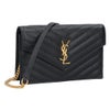 サンローランパリ SAINT LAURENT PARIS 長財布 チェーンウォレット ショルダーバッグ カサンドラ エンベロープ 742920 B0W01 1000 BLACK