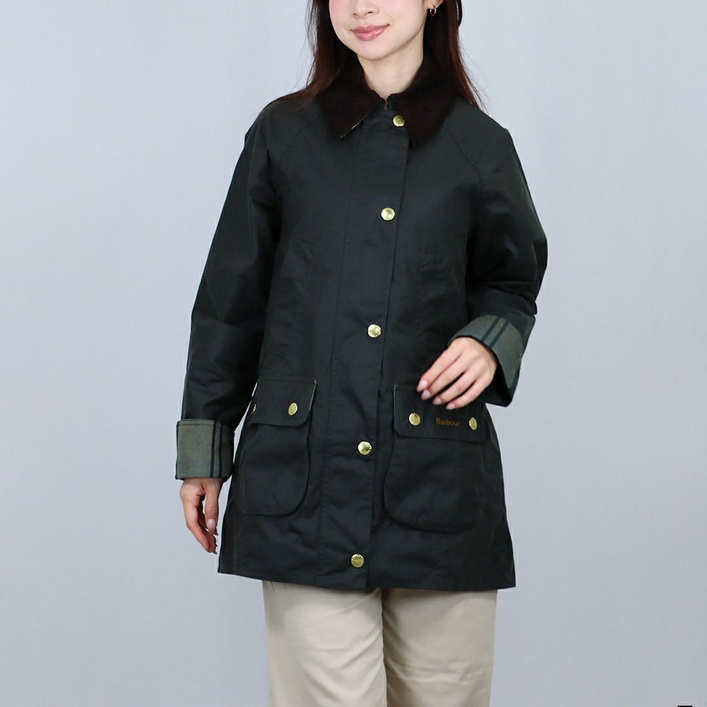 バブアー BARBOUR レディース オイル ワックス コーティング ジャケット ブルゾン BARBOUR MODERN BEADNELL WAX JACKET LWX1402 SG51 SAGE/AMCIENT
