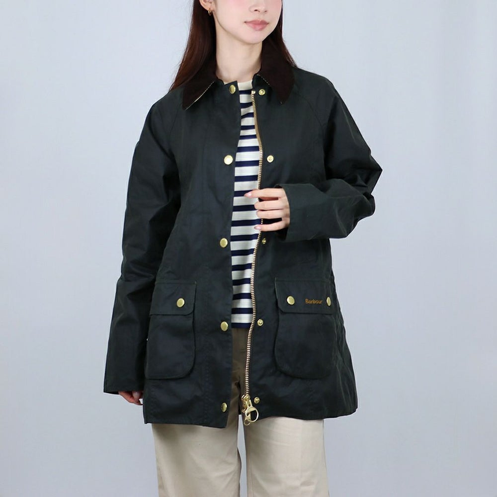 バブアー BARBOUR レディース オイル ワックス コーティング ジャケット ブルゾン BARBOUR MODERN BEADNELL WAX JACKET LWX1402 SG51 SAGE/AMCIENT