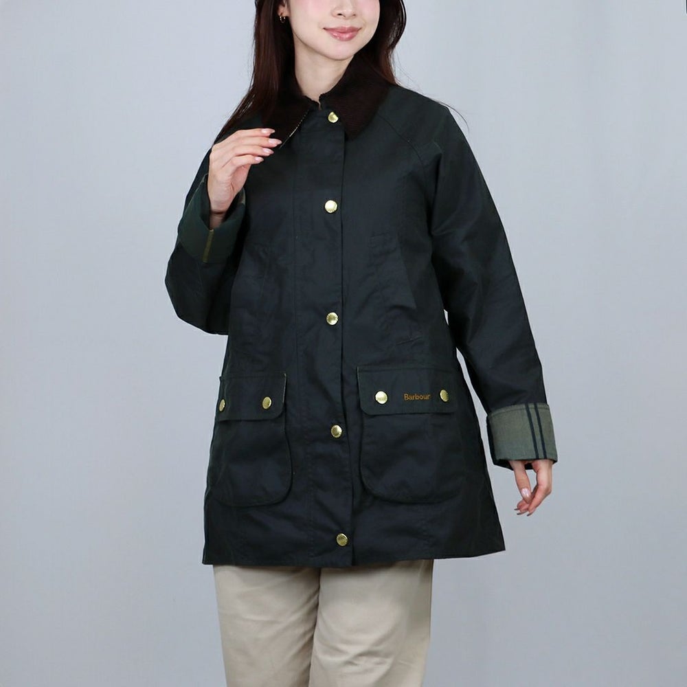 バブアー BARBOUR レディース オイル ワックス コーティング ジャケット ブルゾン BARBOUR MODERN BEADNELL WAX JACKET LWX1402 SG51 SAGE/AMCIENT