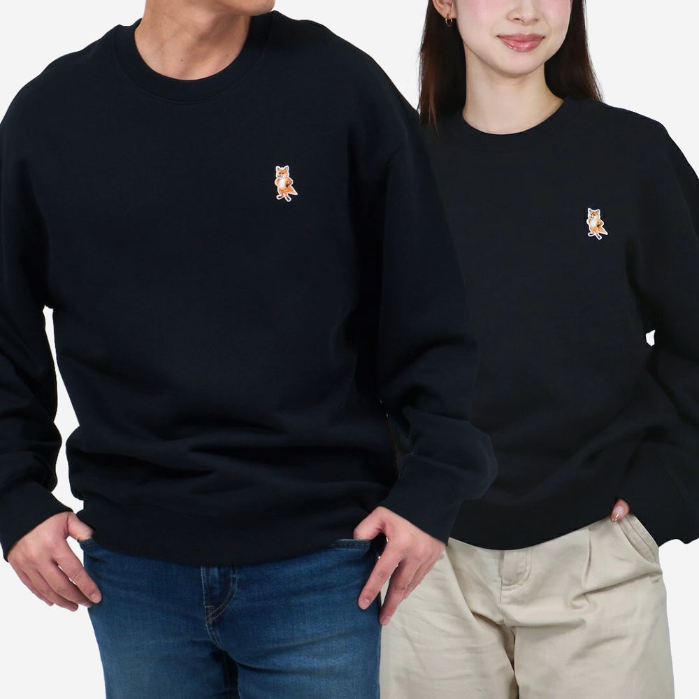 メゾンキツネ MAISON KITSUNE メンズ スウェット トレーナー スタンディング フォックス コンフォート PM00311KM0341 フリーススウェットシャツ ユニセックス