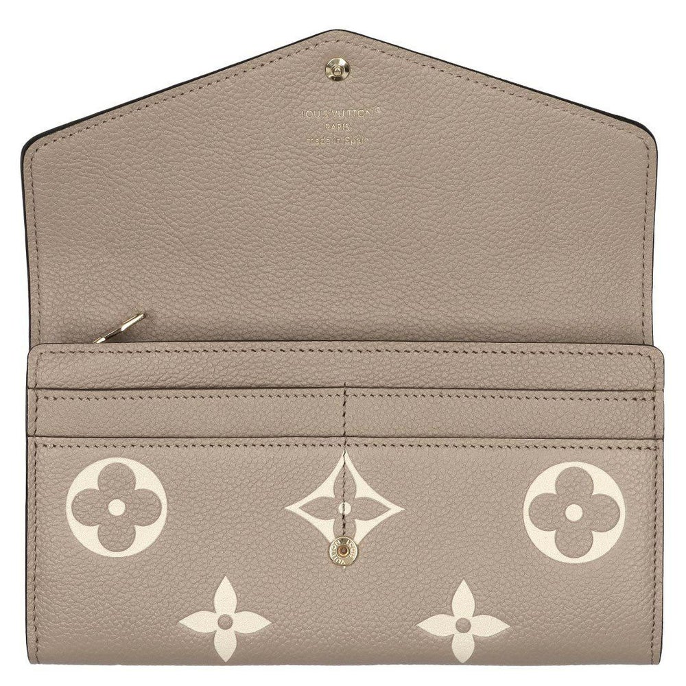 ルイヴィトン LOUIS VUITTON 長財布 フラップ財布 アンプラント M81049 ポルトフォイユ･サラ トゥルトレール クルーム