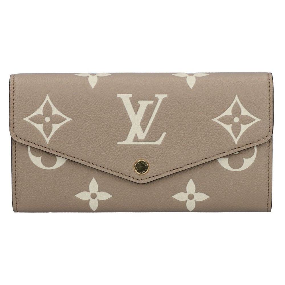 ルイヴィトン LOUIS VUITTON 長財布 フラップ財布 アンプラント M81049 ポルトフォイユ･サラ トゥルトレール クルーム