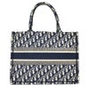 【リユース品】 ディオール DIOR バッグ トートバッグ ブックトート ミディアム ネイビー/ホワイト 【お取り寄せ】
